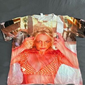 RARE Brittney Spears knife Dancing tshirt not Bape